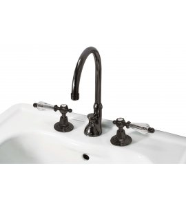 Bleu Provence Bateria umywalkowa 3-otworowa z korkiem black nickel RLA101NN