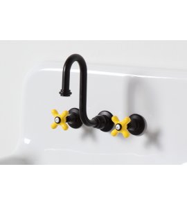 Bleu Provence Bateria umywalkowa ścienna black RLP1012DYELLOW