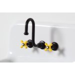 Bleu Provence Bateria umywalkowa ścienna black RLP1012DYELLOW