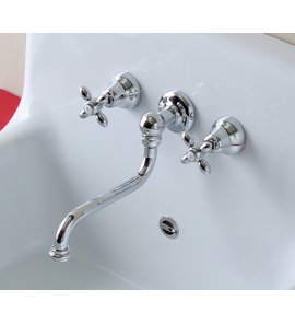 Bleu Provence Bateria umywalkowa ścienna chrom RKO04CR