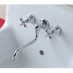 Bleu Provence Bateria umywalkowa ścienna chrom RKO04CR