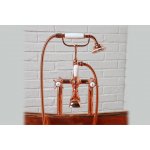 Bleu Provence Bateria wannowa wolnostojąca ze słuchawką i wężem copper RVC111RM