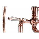 Bleu Provence Bateria wannowa wolnostojąca ze słuchawką i wężem copper RVA112RM