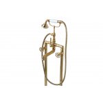 Bleu Provence Bateria wannowa wolnostojąca ze słuchawką i wężem brass RVMTM311ON