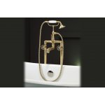 Bleu Provence Bateria wannowa wolnostojąca ze słuchawką i wężem brass RVMTM311ON