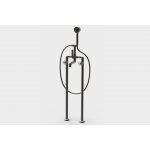 Bleu Provence Bateria wannowa wolnostojąca ze słuchawką i wężem black nickel RVMTM311NN