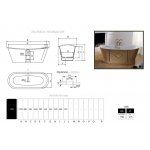 Bleu Provence Charme Wanna wolnostojąca 170x68 beż 9070R