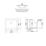 Bleu Provence Deep Zlew kuchenny wpuszczany w blat 60x50 white LK11