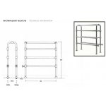 Bleu Provence Grzejnik wodny podłogowy 85x65 Brass SSCA7ON