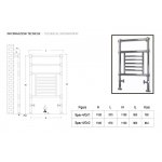 Bleu Provence Grzejnik wodny podłogowy 67x118,5 chrom SSPV3/2