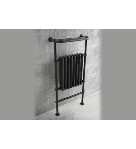 Bleu Provence Grzejnik wodny podłogowy z czarnym wkładem żeliwnym 53,5x118,5 black nickel SSPVN3/1NN