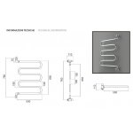 Bleu Provence Grzejnik wodny ścienny 65x76 chrom SSERP6CR