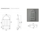 Bleu Provence Grzejnik wodny ścienny 53x99 chrom SSARC1CR