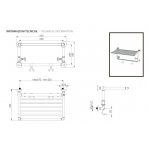 Bleu Provence Grzejnik wodny ścienny z wieszakiem 62x38,3 chrom SSCAP1CR