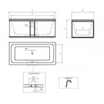 Bleu Provence Industrial Wanna wolnostojąca 170x81 niebieski 1500R