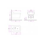 Bleu Provence Industrialis Bidet wiszący 38x54 white BP436