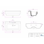 Bleu Provence Industrialis Umywalka wisząca/stawiana na blat 90x50 white BP490