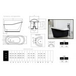 Bleu Provence Old Lavande Wanna wolnostojąca 154x76,5 solid copper 12050C