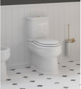 Bleu Provence Romantica Miska stojąca kompakt + spłuczka + deska + mechanizm spłukujący 69x38 white BP324+BP340+328+O40.8