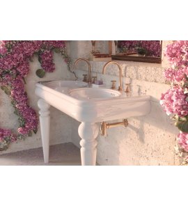 Bleu Provence Romantica Umywalka podwójna ścienna 120x56 white BP3120