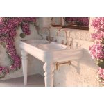 Bleu Provence Romantica Umywalka podwójna ścienna 120x56 white BP3120