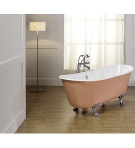 Bleu Provence Romarin Wanna wolnostojąca z nogami chrom 170x68 łososiowy 6070R1