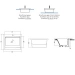 Bleu Provence Shine Zlew kuchenny wpuszczany/stawiany 61x51 white LK17
