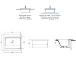 Bleu Provence Shine Zlew kuchenny wpuszczany/stawiany 61x51 white LK16