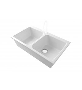 Bleu Provence Stove Zlew kuchenny podblatowy podwójny 86x51 white LK15