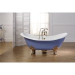 Bleu Provence Thym Wanna wolnostojąca z nogami złotymi 180x77 niebieski 5080R