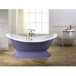 Bleu Provence Thym Wanna wolnostojąca z nogami złotymi 180x77 niebieski 5080R