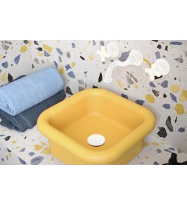 Bleu Provence True Colors Lite Umywalka stawiana na blat 40x40 mustard yellow mat TC2LA40C