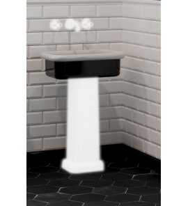 Bleu Provence True Colors Lite Umywalka stawiana na blat 60x40 white black TC2LA60C1