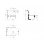 Bleu Provence True Colors Umywalka wisząca 26x35 white+yuta TCL26C2