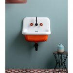 Bleu Provence True Colors Umywalka wisząca 42x42 white orange TCL40C3