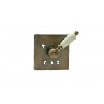 Bleu Provence Zawór odcinający gaz z kwadratową płytką bronze RKA001BR