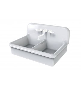 Bleu Provence Zlew kuchenny półblatowy podwójny 90x68 white TCK90B