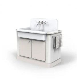 Bleu Provence Zlew kuchenny podwójny z szafką 120x60 white/ecru TCM90+TCK90B