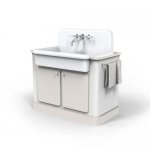 Bleu Provence Zlew kuchenny podwójny z szafką 120x60 white/ecru TCM90+TCK90B