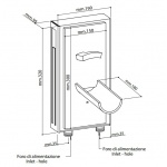 Bongio Acquaviva Bateria umywalkowa 180 mm podtynkowa z regulacją przepływu chrom 56539CR18