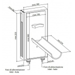 Bongio Acquaviva Bateria umywalkowa 220 mm podtynkowa z regulacją przepływu pled de poule 56539TT2230