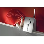 Bongio Riva HT Bateria umywalkowa/bidetowa nablatowa z korkiem Click-Clack chrom 58521CR00