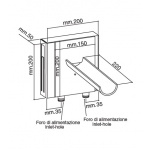 Bongio Acquaviva Wylewka umywalkowa 220 mm podtynkowa chrom 56991CR22