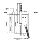 Bongio Acquaviva Zestaw natryskowy ścienny z wężem i słuchawką chrom 56835CR00