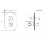 Bongio Coco bateria prysznicowa termostatyczna 1-drogowa podtynkowa 16544