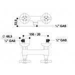 Bongio Coco bateria prysznicowa ścienna 16523