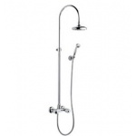 Bongio Cristallo bateria prysznicowa ścienna z prysznicem i deszczownią 04537/D