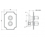 Bongio Fleur Noir bateria prysznicowa termostatyczna 1-drogowa podtynkowa 12544