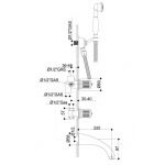 Bongio Impero bateria wannowa podtynkowa z prysznicem 06530/D