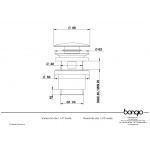 Bongio Korek umywalkowy Click-Clack uniwersalny czarny mat 00079NE